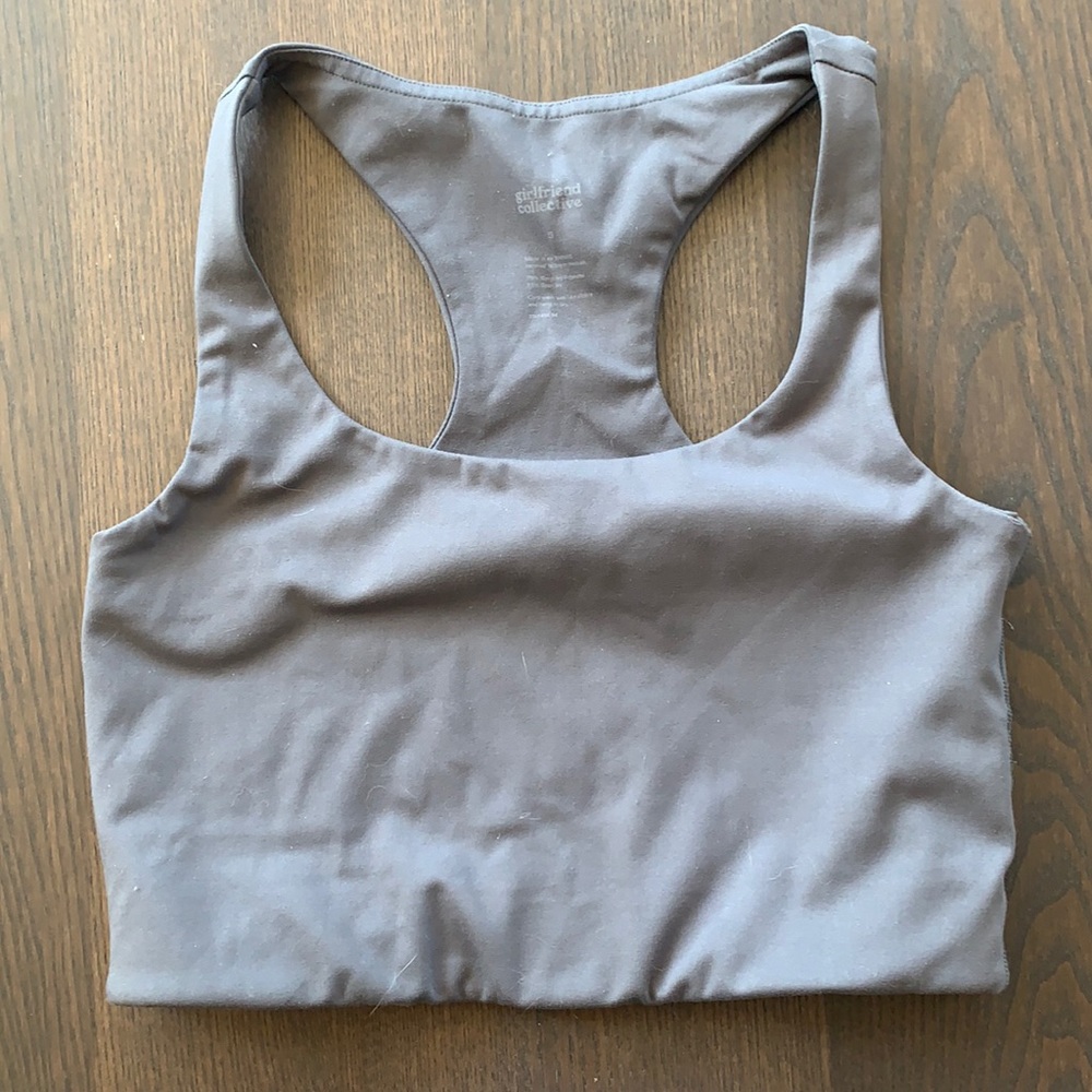 girlfriend collective paloma gray bra small